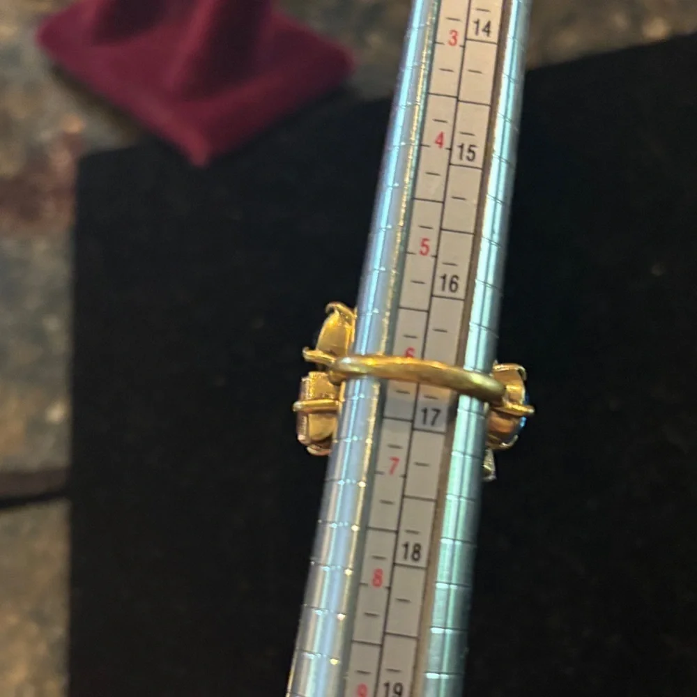 J. Crew Gold Ring with Multicolor Gemstones - Picture 5 of 5